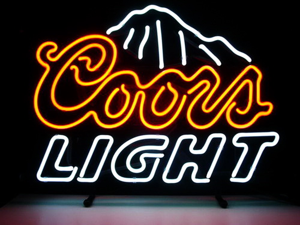 Coors Light Mountain Logo Neon Sign